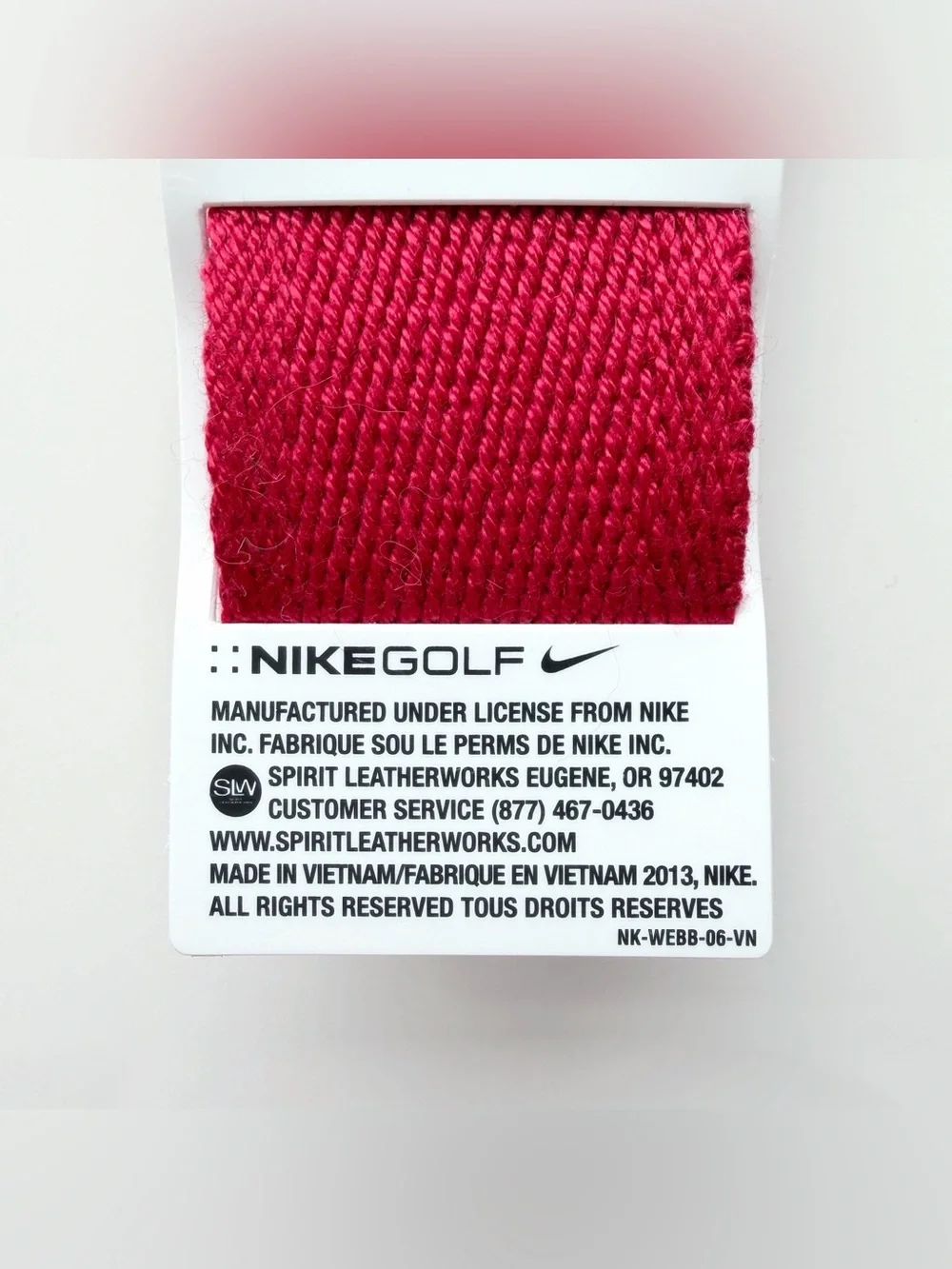 Nike Web Golf Belt Dark Red Belt Buckle Golfing